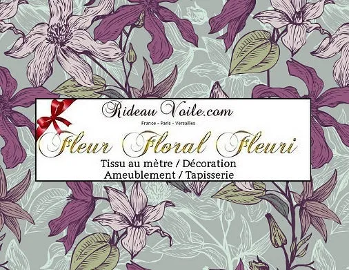 Tissu ameublement fleurs mètre Tela cortina estampado flores Kukkakuvio verhokangas