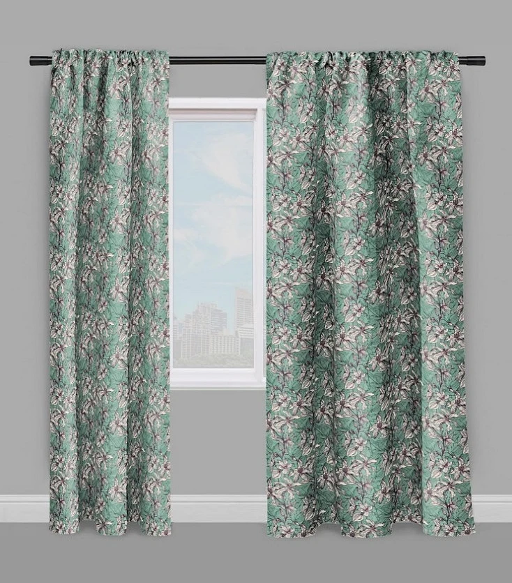 Tissu ameublement mètre ignifugé occultant tapisserie motif imprimé fleurs rideau voilage