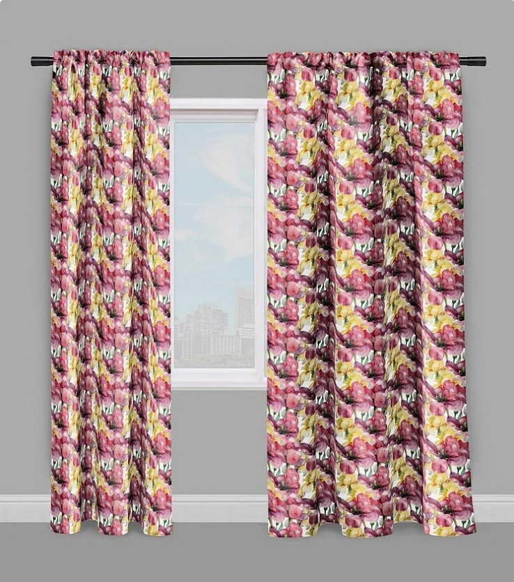 Tissu ameublement mètre motif imprimé fleurs rideau Upholstery fabric meter flower