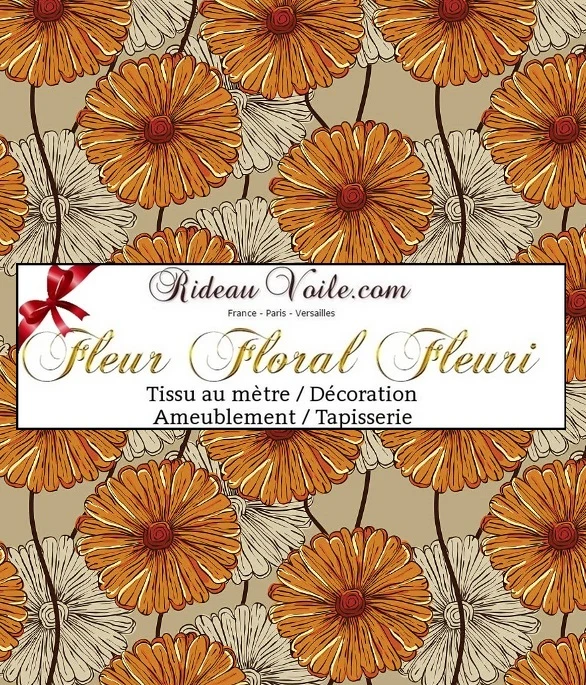 Tissu imprimé fleurs rideau tapisserie Upholstery fabric print flower curtain tapestry