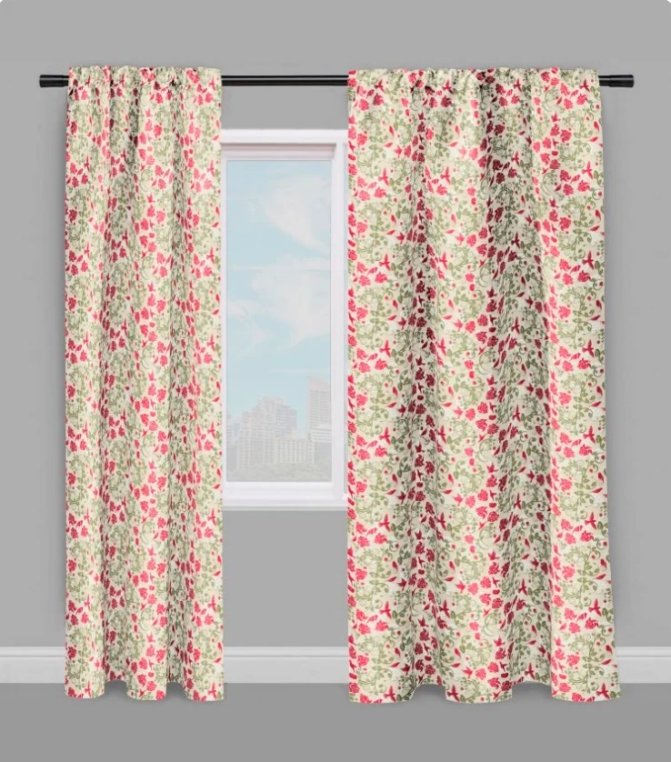 Boutique tissu ameublement mètre motif oiseau fleur imprimés rideau coussin couette