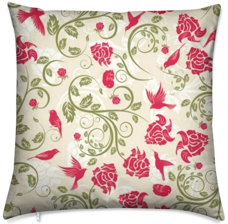 Boutique tissu ameublement mètre motif oiseau fleur imprimés rideau coussin couette