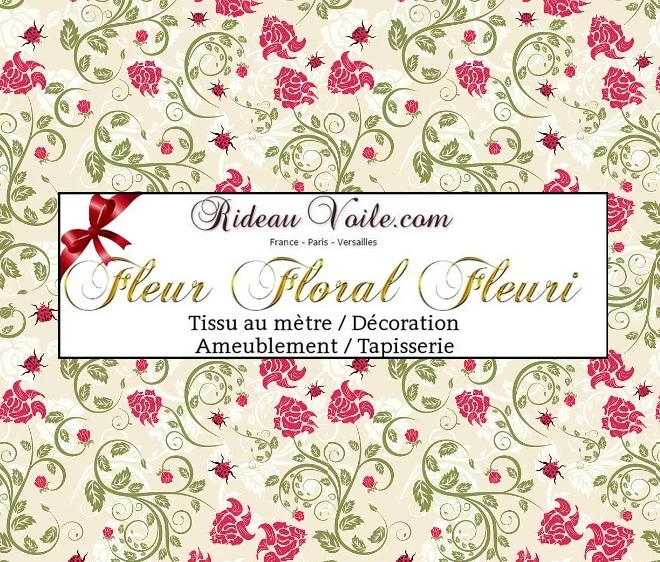 Boutique tissu ameublement mètre motif oiseau fleur imprimés rideau coussin couette