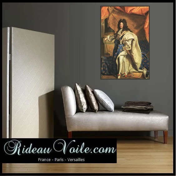Tissu ameublement imprimé voilage rideau hyacinthe rigaud Louis XIV costume de sacre