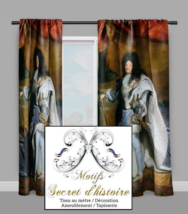 Tissu ameublement imprimé voilage rideau hyacinthe rigaud Louis XIV costume de sacre