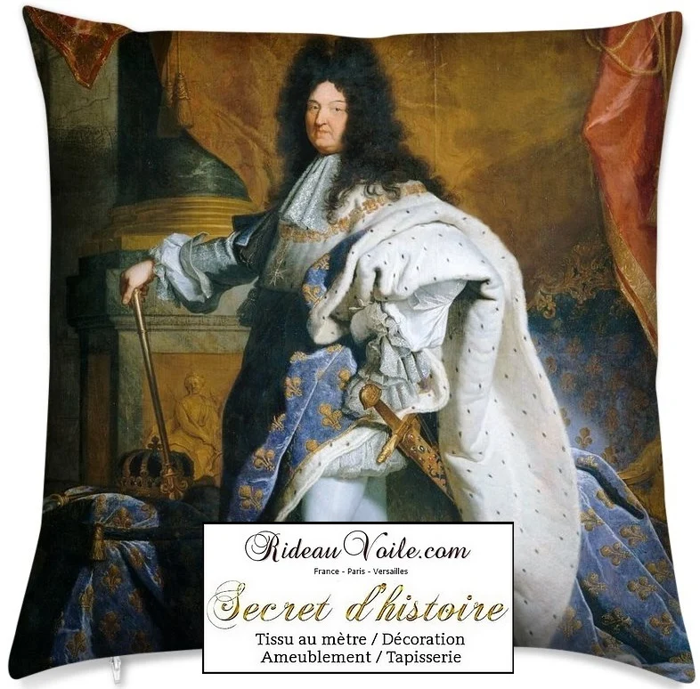 Tissu ameublement imprimé voilage rideau hyacinthe rigaud Louis XIV costume de sacre