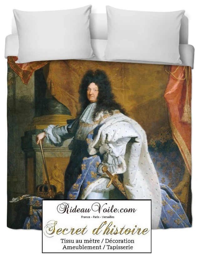 Tissu ameublement imprimé voilage rideau hyacinthe rigaud Louis XIV costume de sacre
