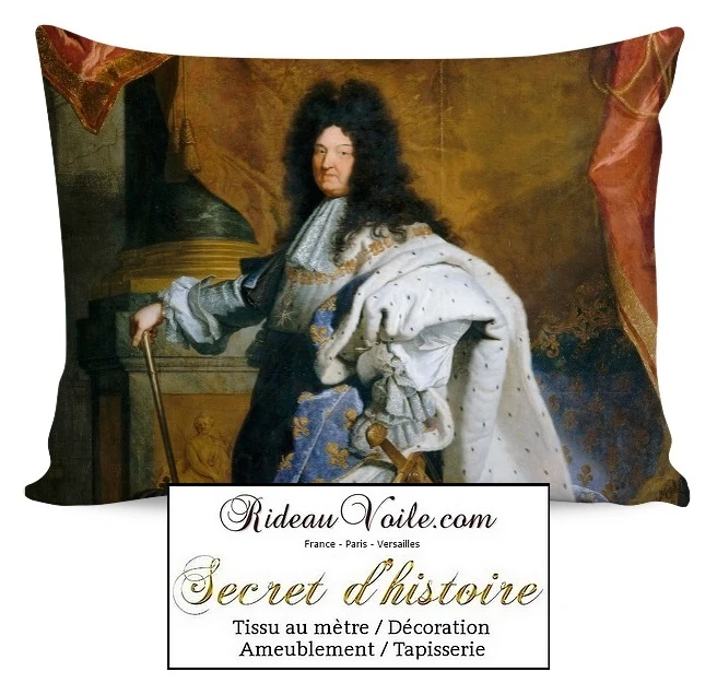 Tissu ameublement imprimé voilage rideau hyacinthe rigaud Louis XIV costume de sacre