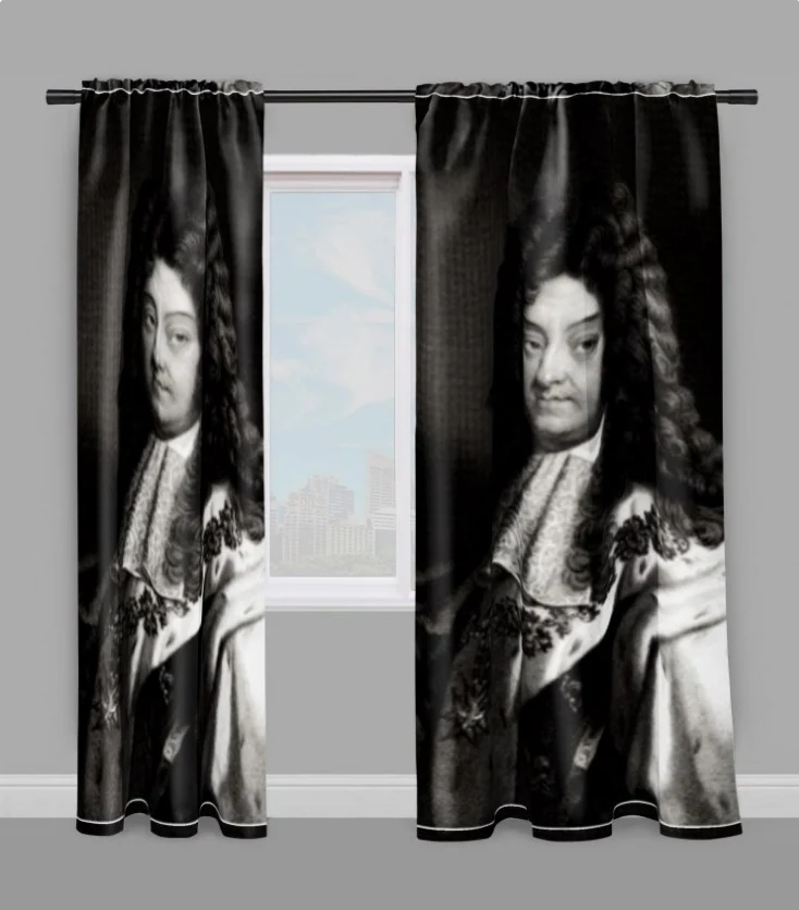 Tissu ameublement motif Louis XIV Roi Soleil Empire Portrait of King Louis XIV Versailles