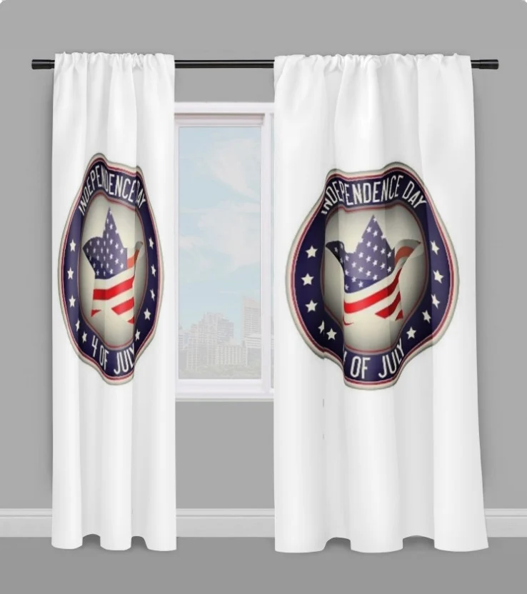 Tissu au mètre drapeau motif USA rideau coussin couette Independence Day