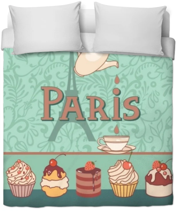 Tissu décoration mètre jaune motif Tour Eiffel Paris pâtisserie chocolaterie vitrine rideau