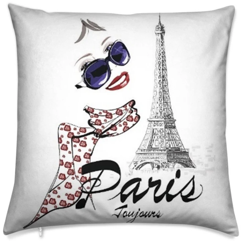 Tissu au mètre motif imprimé Tour-Eiffel Paris femme déco Parisienne foulard de luxe