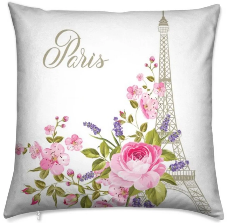 Tour-Eiffel Paris monument rideau couette voilage tissu au mètre motif imprimé fleurs