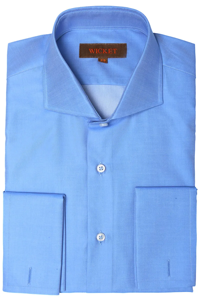 La Twill de Coton Bleu Uni