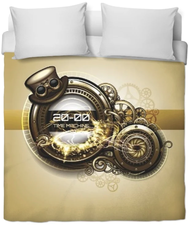 Tissu au mètre motif Art Steampunk spacio-temporel rideau coussin couette