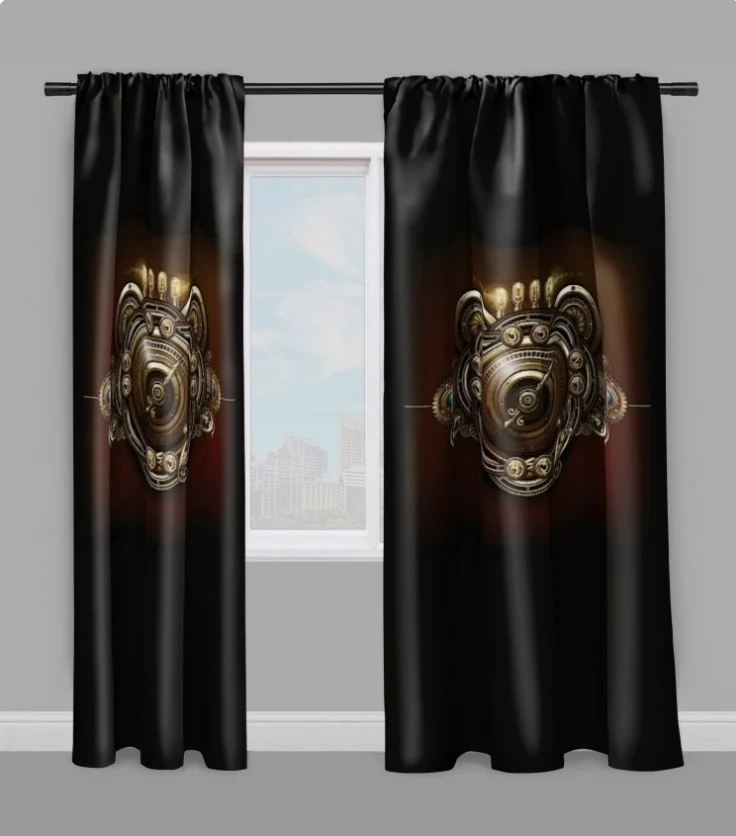 Tissu au mètre motif passion steampunk rétro futuriste fiction rideau coussin couette