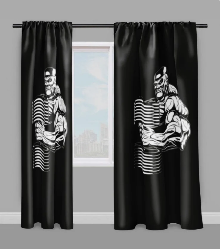 Tissus mètre motif corps homme sport musculation bodybuilding rideau coussin couette