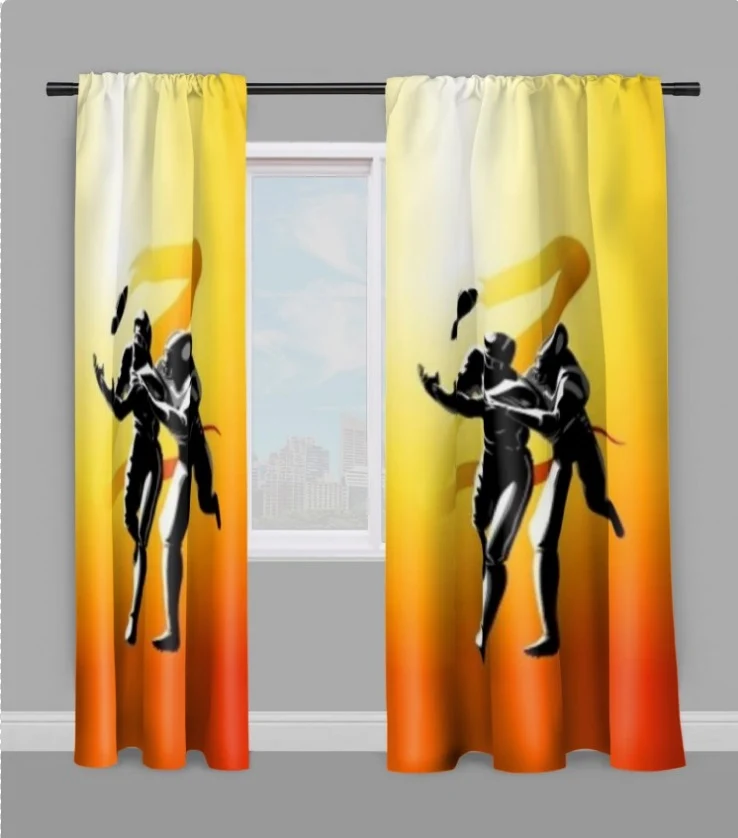 Tissu au mètre déco chambre motif imprimé Football Américain rideau coussin couette