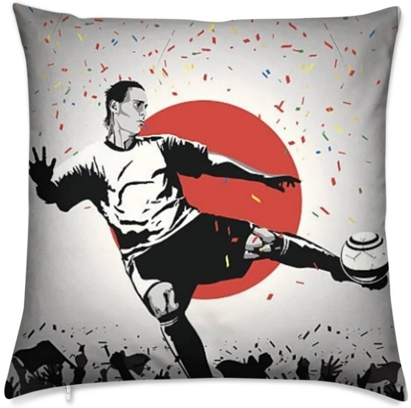 Tissu au mètre motif équipe Japon ballon drapeau Football Japonais rideau couette
