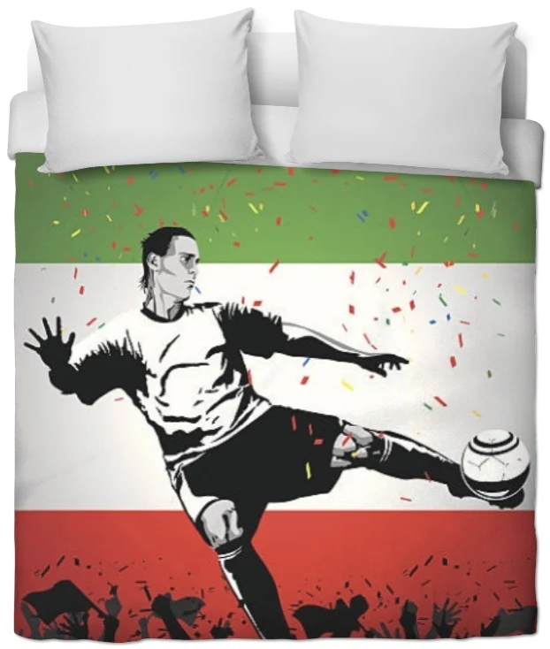 Tissu au mètre motif Foot Mexique ballon drapeau Football Mexico rideau couette