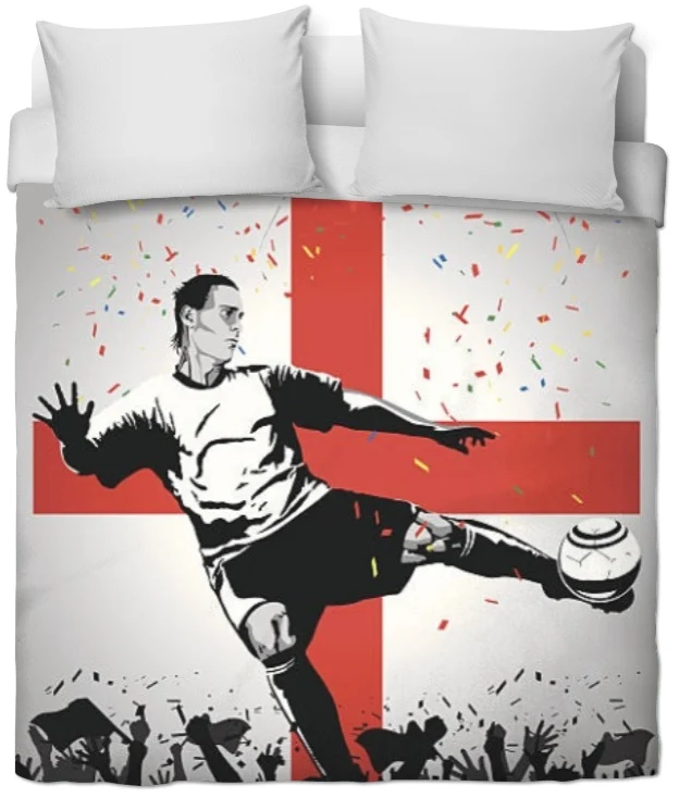 Tissu ameublement mètre motif sport Foot Angleterre ballon Football rideau couette