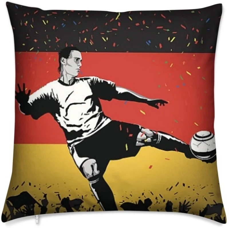Tissu au mètre motif imprimé Foot Allemagne ballon drapeau Football rideau couette