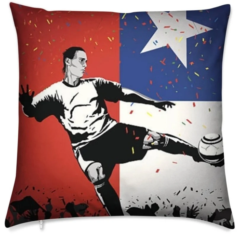 Tissu au mètre motif imprimé sport Foot ballon drapeau Football Chili rideau couette