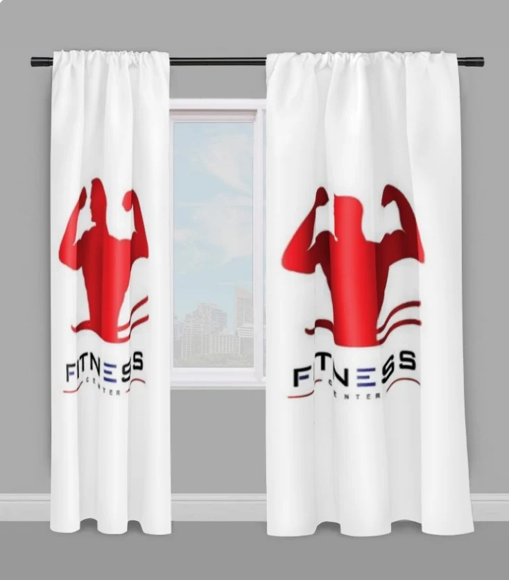 Motif salle de sport musculation fitness rideau coussin couette tissu rouge au mètre