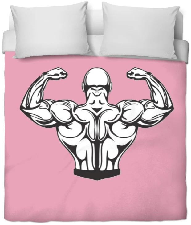 Sportif rideau coussin couette tissu au mètre vieux rose musculation dos full body
