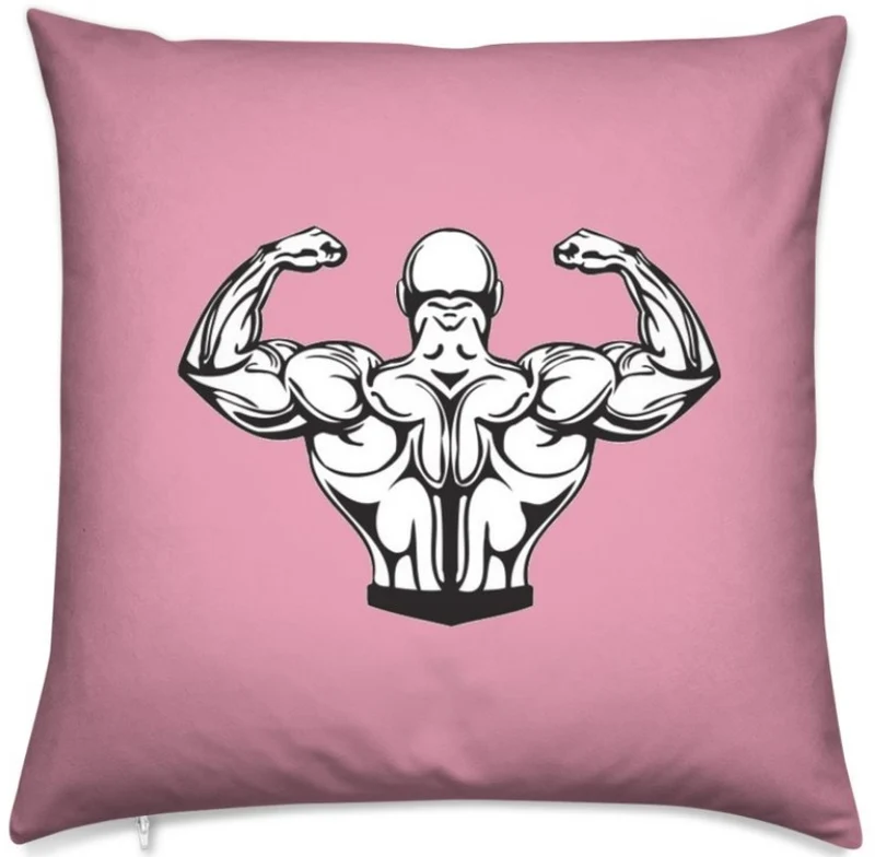 Sportif rideau coussin couette tissu au mètre vieux rose musculation dos full body