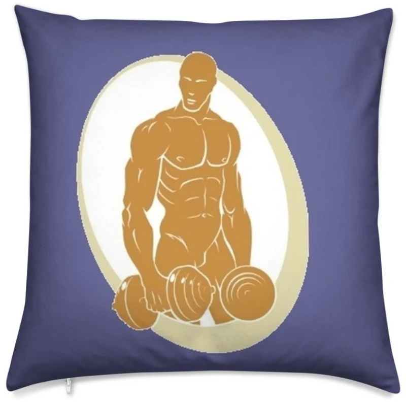 Tissu violet au mètre sport rideau coussin couette musculation corps homme bodybuilder