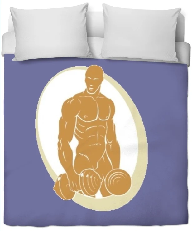 Tissu violet au mètre sport rideau coussin couette musculation corps homme bodybuilder