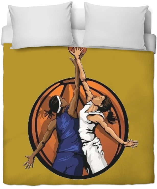 Tissu au mètre vert motif Basketball ballon joueur joueuse sport rideau coussin couette