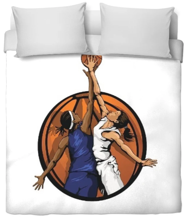 Tissu au mètre sport motif imprimé basketball ballon joueur joueuse rideau couette