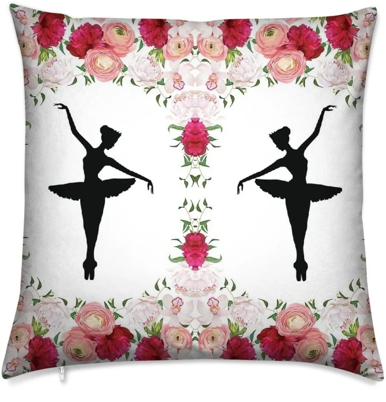 Tissu ameublement mètre motif fleur rideau danseuse Fabric floral ballerina pattern curtain