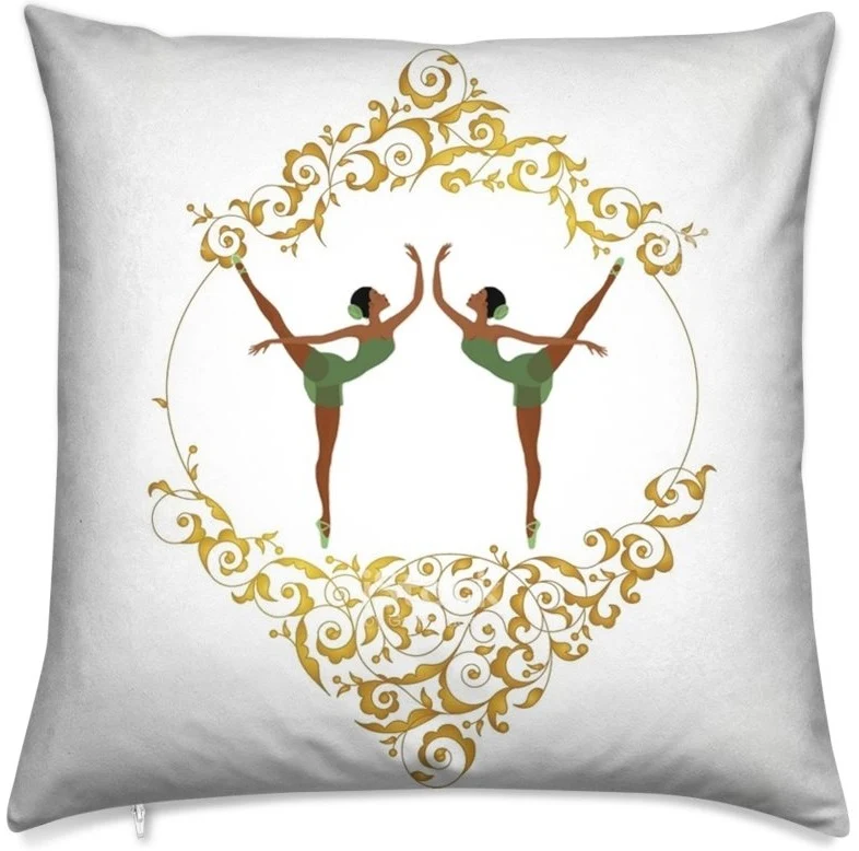 Tissu Baroque au mètre rideau motif DANSEUSES BALLET NOIRES Afro dancer USA