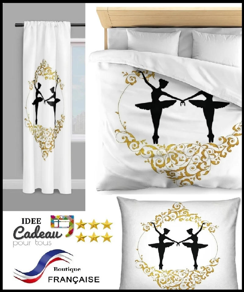 Tissu au mètre fleur rideau motif Baroque danseuse couette ballerina pattern curtain