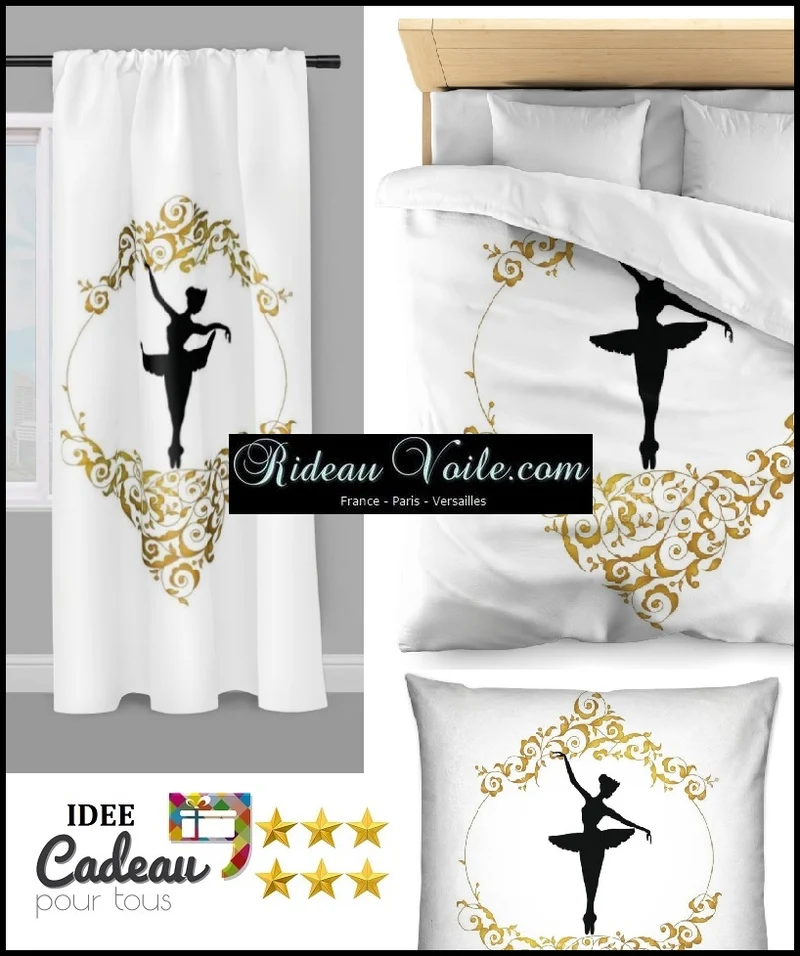 Tissu au mètre fleuri rideau motif silhouette danseuse étoile couette Baroque fleurs