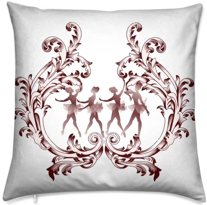 Tissu au mètre rideau motif danseuse étoile voilage Baroque Ballerina tessuto tenda