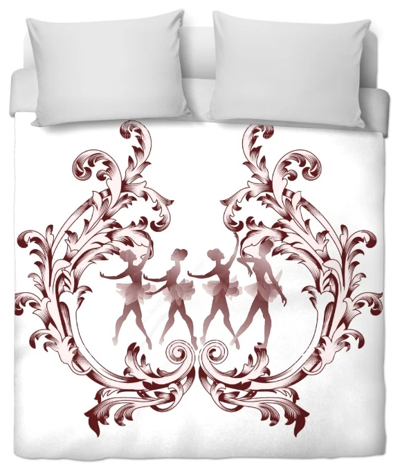 Tissu au mètre rideau motif danseuse étoile voilage Baroque Ballerina tessuto tenda