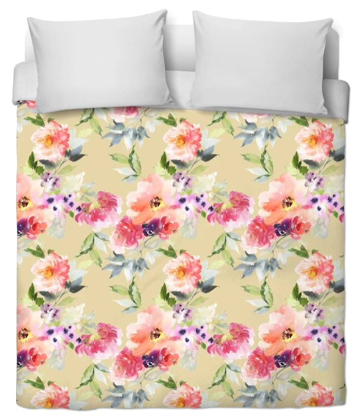 Tapisserie tissus floral ameublement au mètre fleurs rideau occultant voilage couette