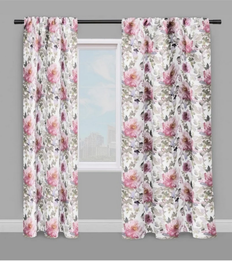 Rideauvoile tissus motif fleuris ameublement au mètre fleurs rideau couette voilage