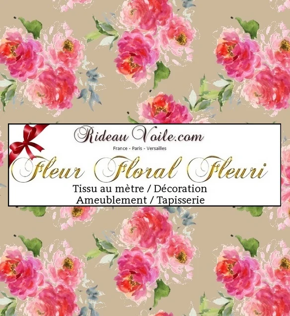 Boutique tissus imprimé fleuris ameublement au mètre fleurs rideau voilage jacquard