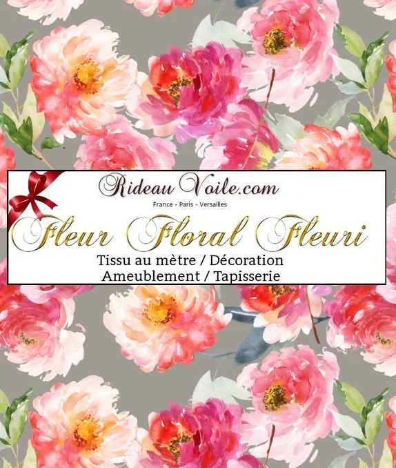 Boutique tissus fleuris ameublement au mètre tapisserie imprimés fleurs occultant