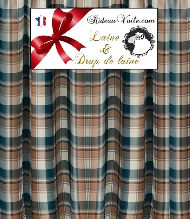 Tissu ameublement plaid carreaux écossais drap de Laine tartan au mètre rideau