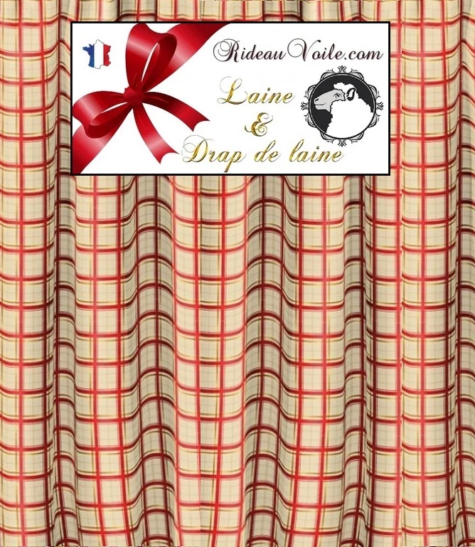 Tissu ameublement plaid carreaux écossais drap de Laine tartan au mètre rideau