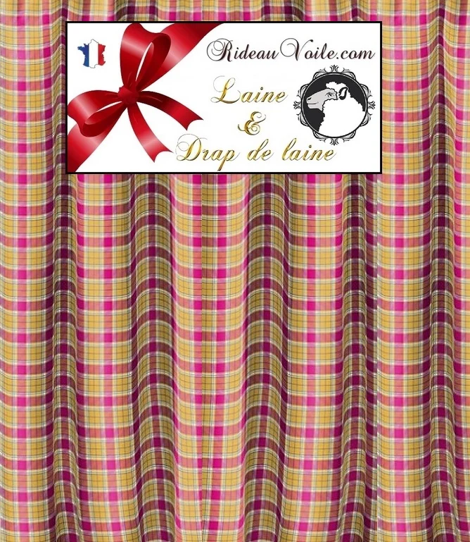 Tissu carreaux écossais drap de Laine tartan au mètre rideau plaid
