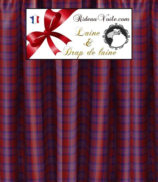 Tissu ameublement carreaux écossais drap de Laine tartan au mètre rideau