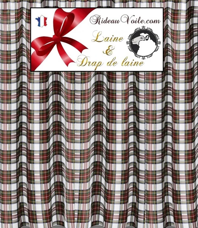 Tissu carreaux style écossais drap de Laine tartan au mètre rideau