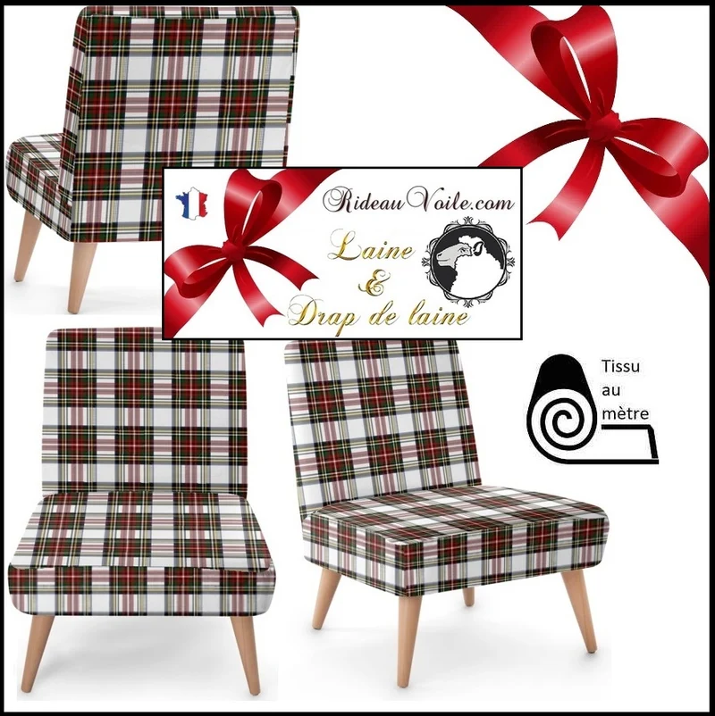 Tissu carreaux style écossais drap de Laine tartan au mètre rideau